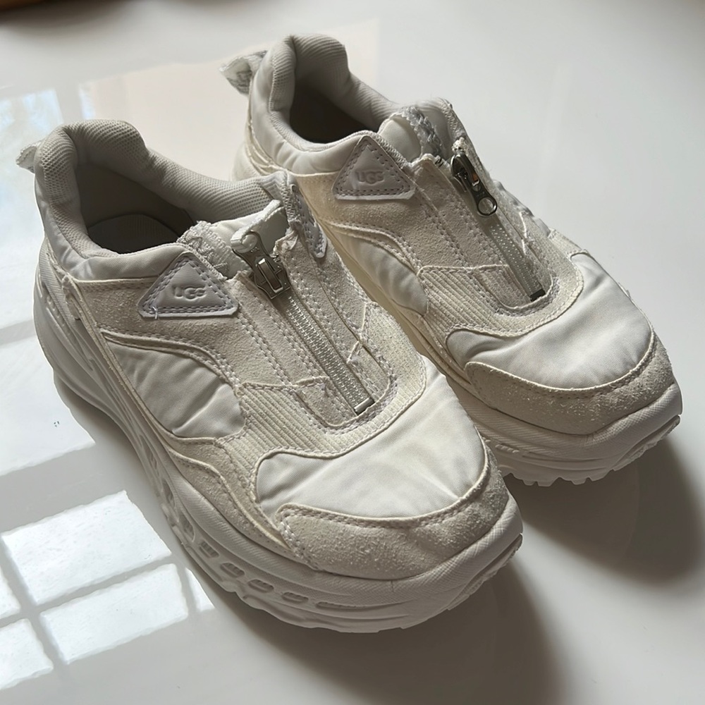 UGG chunky sneakers with zip in white